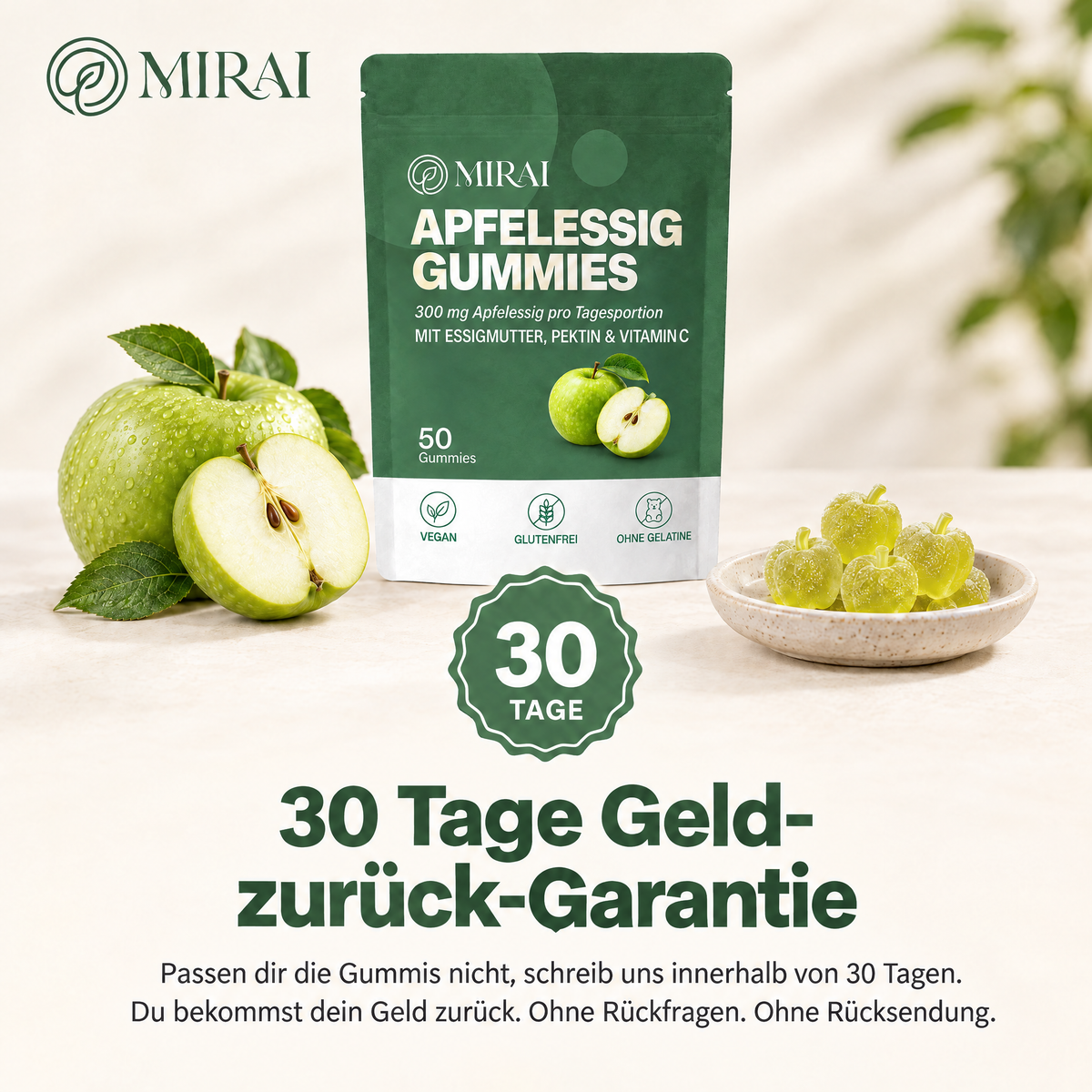 Mirai Apfelessig Gummies