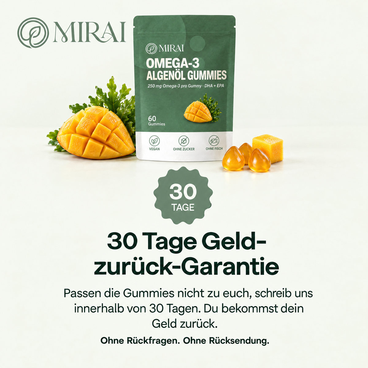 Mirai Omega-3 Algenöl Gummies